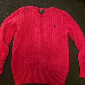 Boys Red polo sweater size medium